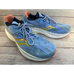 Saucony Triumph 20 Sneaker Running Shoes Mens Size 8.5 Light Blue *GREAT SHAPE*